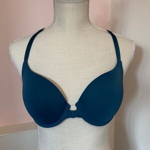 Victoria Secret Blue front close racerback Bra